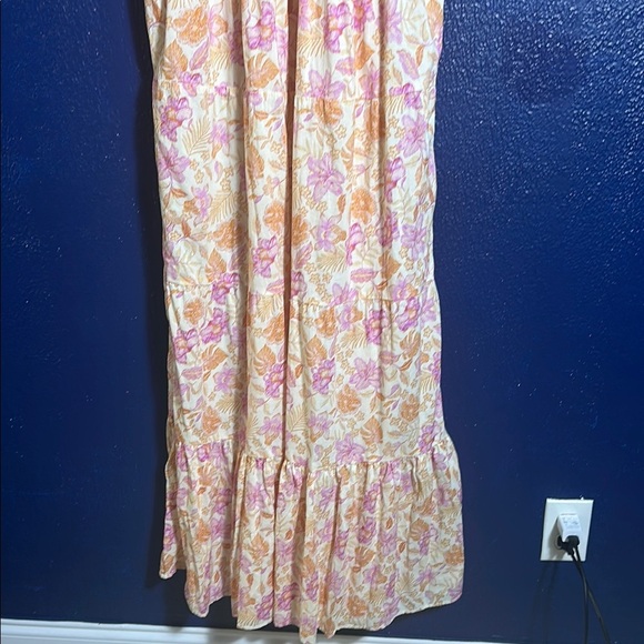 Mango Floral Maxi Dress - Pink and Orange SIZE 6 - Picture 12 of 12